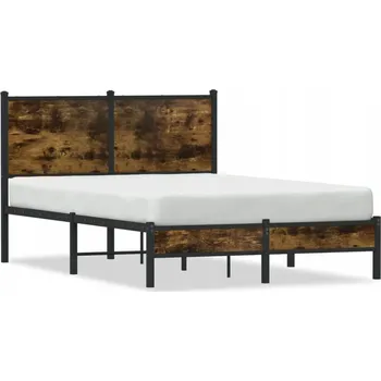 Postel Rám postele ocelový 120x200, dub smokey