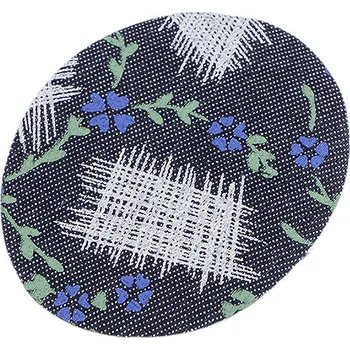 Nášivka Nažehlovačka ovál 5,5 x 7cm, barva 2 modrá tmavá modrá