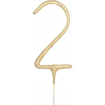 Dortová svíčka Narozeninová svíčka prskavky ČÍSLICE 2