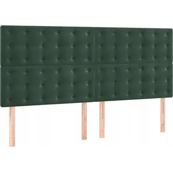 Čelo postele samet tmavě zelené 100x78/88 cm (x4)