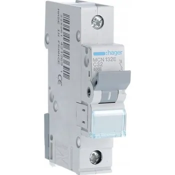 Jistič Jistič 6 kA, charakteristika C, 1-pólový, 32 A Hager