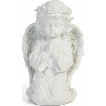 Vánoční dekorace PROHOME - Anděl bílý klečící 23cm