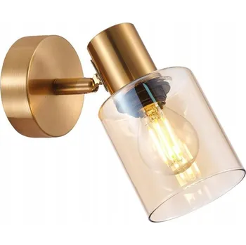 Nástěnný reflektor mosazný jantarový moderní s regulací Santia Italux