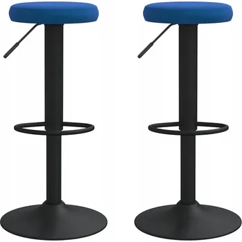 Barová židle Barová stolička sametová modrá 31x58-78 cm