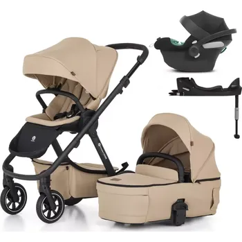 Kočárek PETITE&MARS Kočárek kombinovaný ICON 2v1 LITE RWS + CYBEX Aton B2 i-Size + základna Mocha Beige