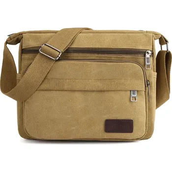 Retro pánská plátěná taška – crossbody na cestování Barva (Varianta): Khaki