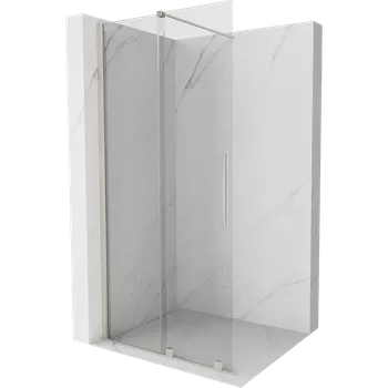 Mexen Velar posuvná sprchová stěna Walk-in 110 x 200 cm, transparentní 8 mm, kartáčovaný nikl - 871-110-000-03-97 Sprchové stěny