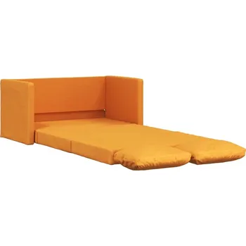 Pohovka Podlahová pohovka futon 2v1 112x60x55 tmavě žlutá