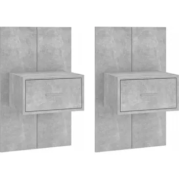 Noční stolek Závěsný noční stolek 48,5x32,5x80 cm šedá betonu