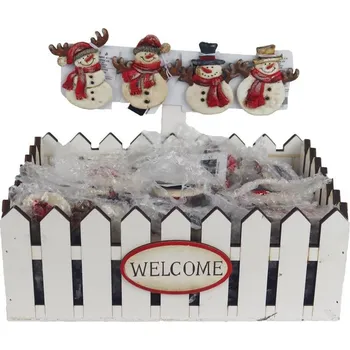 Vánoční dekorace Box vánočních magnetek, 72 ks X7417