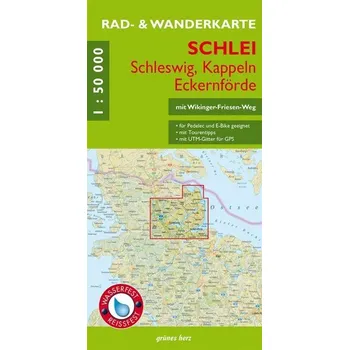 Rad- und Wanderkarte Schlei - Schleswig, Kappeln, Eckernförde