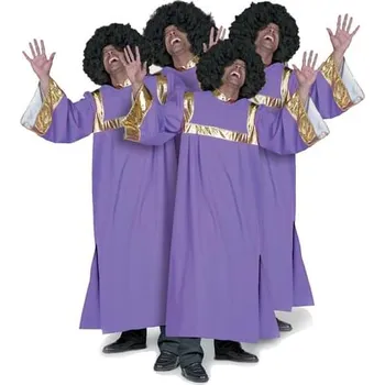 Karnevalový kostým Wilbers - Pánský kostým gospelový zpěvák fialový - XXL