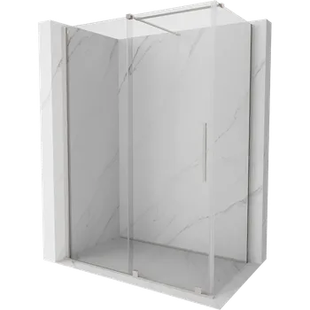 Mexen Velar sprchový kout posuvný 130 x 70 cm, transparentní, kartáčovaný nikl - 871-130-070-01-97 Sprchové kouty
