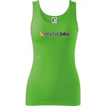 Dámské tričko Pěkně dřu lžíce - Dámské tílko - S ( Apple Green )