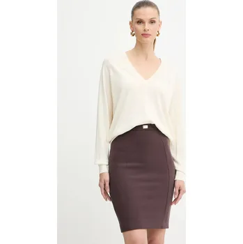 Dámský svetr Svetr s příměsí vlny Elisabetta Franchi MK34S57E2 béžová 01X, vel. 34