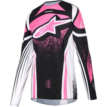 Moto dres Dámský motokrosový dres Alpinestars Stella Techstar Nomur černo-bílo-růžový M