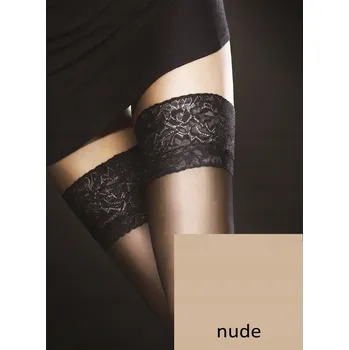Dámské punčochy Jemné samodržící punčochy s krajkou Fiore 20 DEN 4 Nude