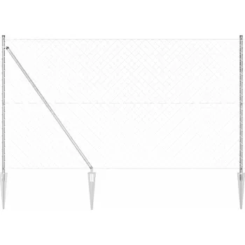 Plot Řetězový plot se sloupy Stříbrná 1.5 x 10 m Ocel Stříbrná3351216