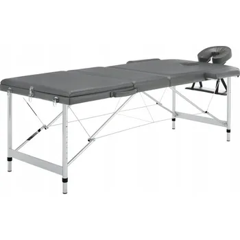 Masážní stůl Skládací masážní stůl hliníkový šedý