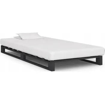 Postel Rám postele z masivního borovicového dřeva 100x200 cm šedý