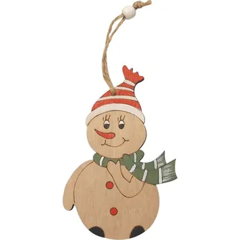 Vánoční dekorace Závěsný sněhulák 12cm 3001130-1