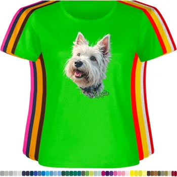 damske-levne-bavlnene-tricko-digitalni-potisk-pes-westik Barva: Lime - limetková, velikost: M