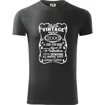 Pánské oblečení Vintage Etiketa - 2000 - Viper FIT - Pánské zůžené tričko - M ( Tmavá břidlice (šedá se zeleným nádechem) )