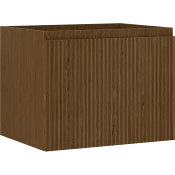 Koupelnový nábytek Mexen Rivel koupelnová skříňka pod umyvadlo 60 cm, 1 zásuvka, drážkovaná, ořech - 91A20-06047-1-BF86 Koupelnové skříňky