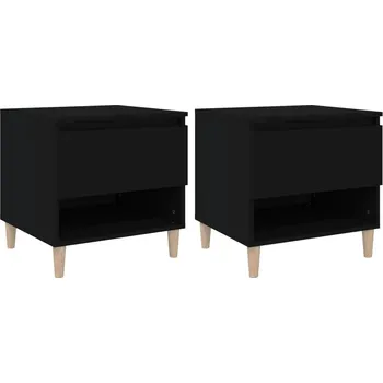 Noční stolek Elegantní noční stolky - černé 50x46x50 cm