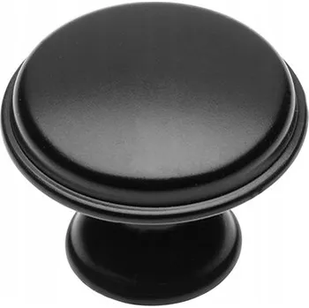 Nábytkové kování Nábytková úchytka na knoflík CENTO GTV černá matná