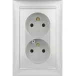 Dvojzásuvka Legrand Valena 770290 metalíza / stříbrná