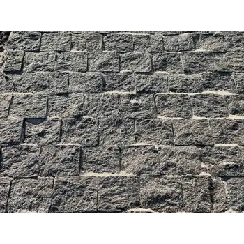 Dlažba Dlažební kostky řezané, gabro černo-šedá, 10x10x5