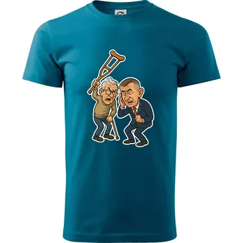 Babiš a berle - Klasické pánské triko vyšší gramáže - S ( Petrolejová )