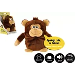 Teddies Opička Tonička opakující věty plyš 18cm na baterie se zvukem