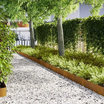 Plot Obrubníky trávníku 50 pcs Hnědá 100 x 0.5 x 20 cm Hnědá3335780