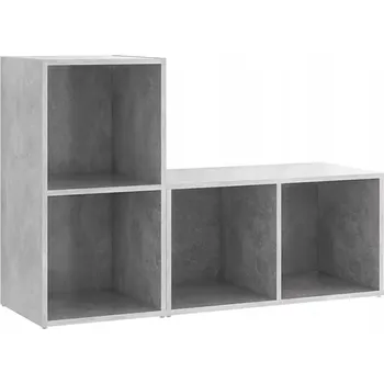 Televizní stolek TV stolek Beton 72x35x36,5 cm, 2 přihrádky, šedá