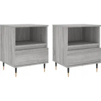 Noční stolek Noční stolek z dřevotřísky 40x35x50 cm šedý dub