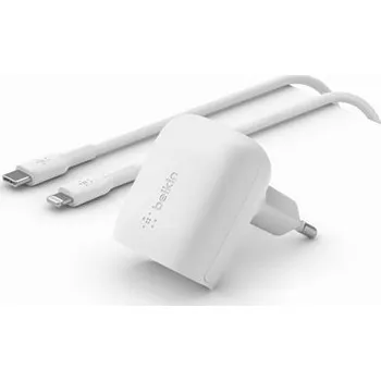 Belkin BOOST CHARGE™ 20W USB-C Power Delivery PPS nástěnná nabíječka + 1m USB-C na lightning kabel, bílá