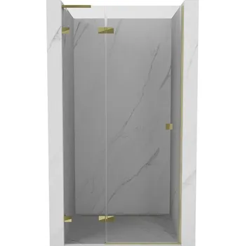 Mexen Lunar L sprchové dveře výklopné levé 120 cm, transparentní, zlaté - 834L-120-000-50-00-L Sprchové dveře