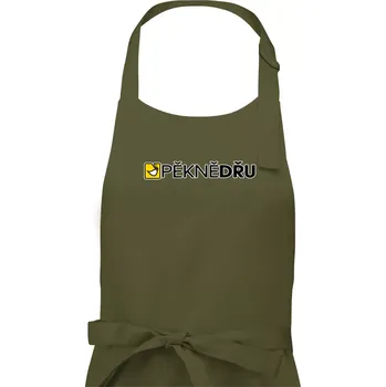 Kuchyňská zástěra Pěkně dřu lžíce - Dámská zástěra na vaření - Univerzální velikost ( Khaki )