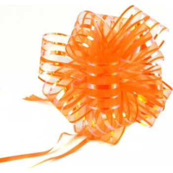 Stuha Stuha stahovací - organza LUX - 5/135 cm - oranžová - 161609