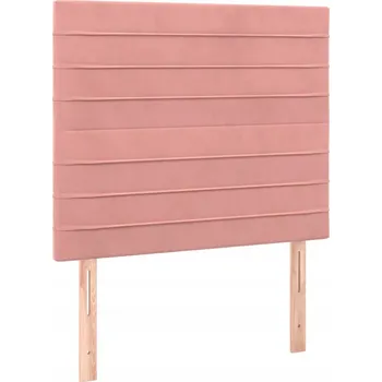 Čelo postele sametové růžové 100x5x118/128 cm
