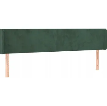 Čelo postele Uszak Samet Tmavě zelená 103x16x78/88 cm