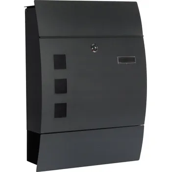 Poštovní schránka Poštovní schránka Stahl s věšákem na časopisy, šedá