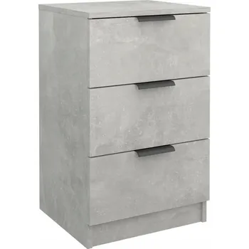 Noční stolek Noční stolek se 3 zásuvkami 40x36x65 betonu šedý