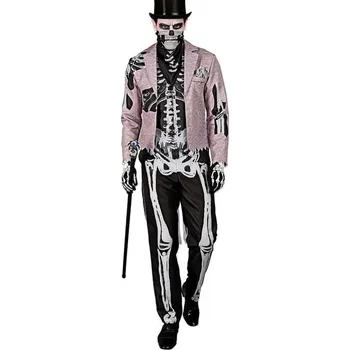 Karnevalový kostým Widmann - Kostým kostlivce s oblekem pro dospělé - L