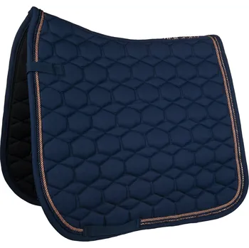 Podsedlová dečka HKM Rosegold Glamour Style, tmavě modrá/rosegold, Full - Všestranná