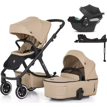 Kočárek PETITE&MARS Kočárek kombinovaný ICON 2v1 LITE AIR + CYBEX Aton B2 i-Size + základna Mocha Beige