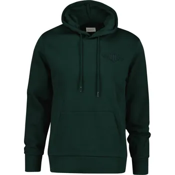 Pánské oblečení MIKINA GANT REG TONAL SHIELD HOODIE TARTAN GREEN