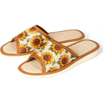 Dámské pantofle Dámské otevřené pantofle Slunečnice 39